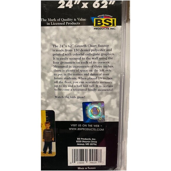 OU Oklahoma Sooners Premium 24 x 62" Growth Chart Wall Hanging Team Banner BSI - Picture 4 of 6